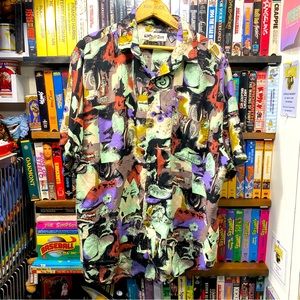 L. VINTAGE 90s BUTTON DOWN PSYCHEDELIC BUTTON DOWN